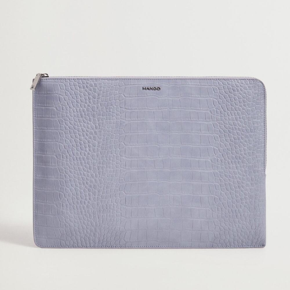 Mango crocodile effect laptop case like new